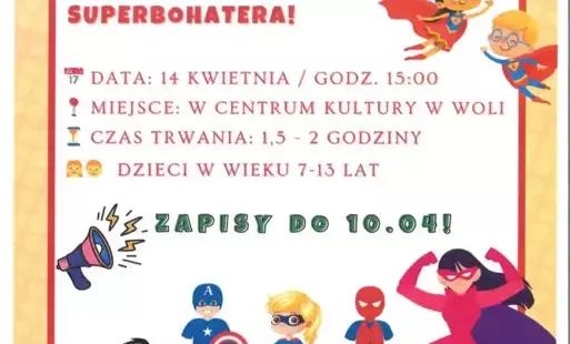 Dzieci w kolorowych maskach , przebrane w postacie superbohatera.